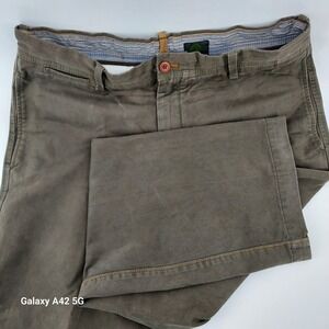 Timberland Mens Chino Pants Olive Brown Cotton Twill Straight Leg 34x30 PC-750